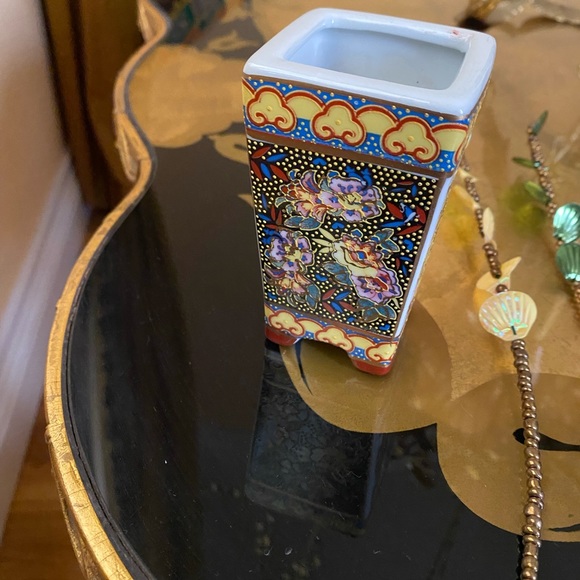 Handmade beaded seashell Artificial flower stems with Chinese vase - Picture 5 of 7